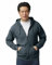 Gildan Unisex Kapuzensweatshirt aus Fleece mit Reißverschluss, Stil G18600 T-Shirt, Dunkles Erika, XXL