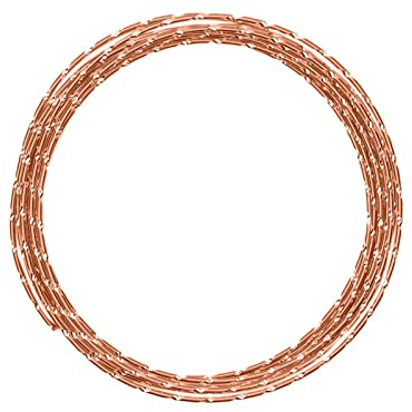 Vaessen Creative Aluminiumdraht, m, Aluminium Wire, Basteldraht, Dekodraht, Floristikdraht Aludraht Diamant Schmuck 2 mm x 5 Meter | Biegsam Schmuckdraht Kupfer, orange Copper, 500 x 0.2 x 0.2 cm, 24245-002