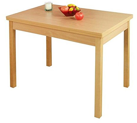 Möbel-Lädchen Vierfußtisch 104x67cm ausziehbar in Buche Dekor - Modell Victoire/Hugo II