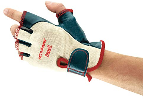 Ansell ActivArmr 07-111 Guanto Antivibrazioni, Protezione Meccanica, Bianco, Taglia 9 (1 Paio)
