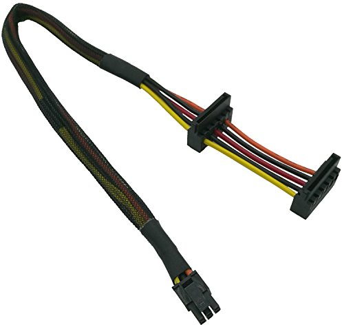 COMeap HDD SATA Cavo di alimentazione Ad angolo retto SATA 15 pin x2 per Mini 6 pin Adattatore ATX per Dell Inspiron 3653 serie 3650 compatibile Part No. GP2JM 14,5 pollici (37 cm)