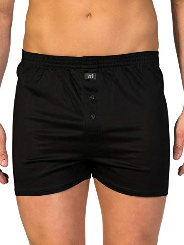 ZD ZERO DEFECTS Boxershorts für Herren, Schottland-Garn, Premium-Farbe Schwarz und Weiß (Größen erhältlich)