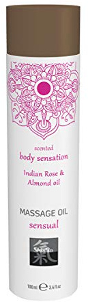 HOT SHIATSU Massage Oil sensual Indian Rose & Almond oil. Massageöl auf Basis natürlicher Öle. Mehr spass & erotik bei der Partnermassage, 106 g, 67003