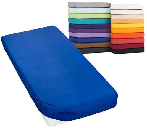 Moon-Classic Spannbettlaken Boxspringbett Wasserbett Spannbetttuch Matratzen 160g/²m 180x200-200x220 Royalblau