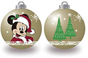 ARDITEX WD13424 Pack de 10 Bolas árbol de Navidad diámetro 6cm. de Disney-Mickey