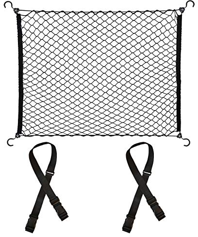 Mamiko Cargo Net und Wagon Straps für Faltbare Outdoor-Utility-Wagen, Gartenkarre, Falt-Trolley-Karre, Beachkarre (Combo-Paket)