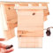 BigDean 5er Set Großer Fledermauskasten aus Massivholz - Fledermaus Nistkasten - Handmade in Europe - Fledermaushaus fertig montiert