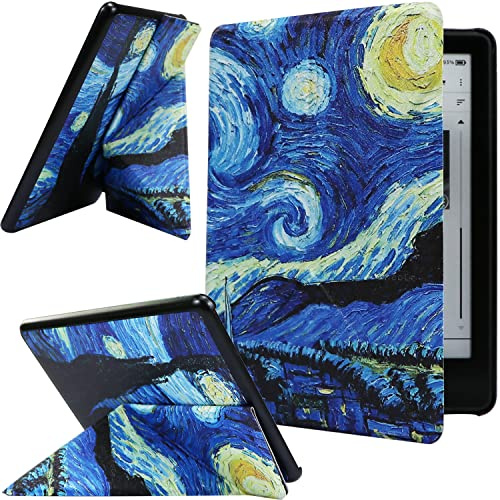 ZhaoCo Custodia per 6,8'' Kindle Paperwhite 11ª Generazione 2021 e Kindle Paperwhite Signature Edition E-Reader Auto Sveglia/Sonno, Visualizzazione Verticale e Orizzontale - Pittura