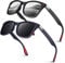 LINVO Polarised Sunglasses for Men and Women,Retro Dark Shades 100% UV Protection for Driving Fishing Running