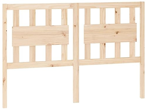vidaXL Kopfteil Betthaupt Bettkopfteil für Bett Bettrahmen Bettgestell Massivholzbett Holzbett Schlafzimmer 125,5x4x100cm Massivholz Kiefer