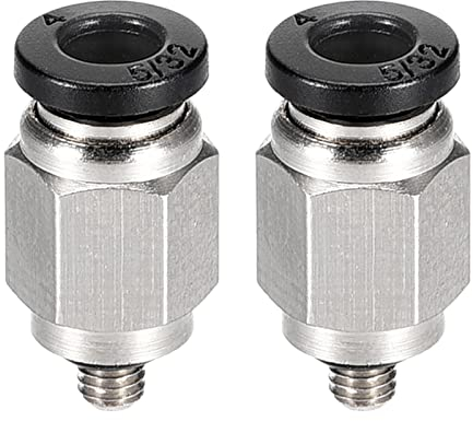 M METERXITY 2 Paket Außen Gewinde Schnellanschluss – Garten Pneumatik Anschluss Leicht und Wasserdicht Anwendbar PU/PA/PVC Schlauch (M3 Silberton Schwarz)