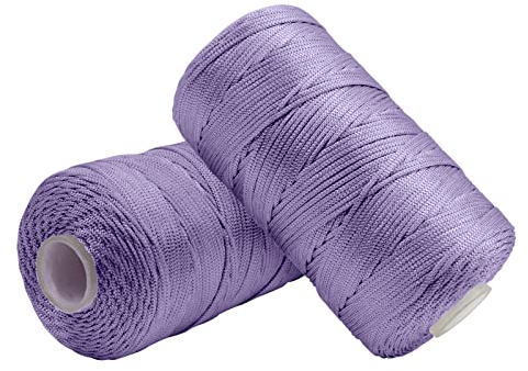 Uiopa Makramee Garn 1,5mm x 400m, Nylonschnur Bändchengarn für Häkeltasche, Häkelgarn Schmuckband Farbig für Häkeln, Stricken, Dekoration, DIY-Projekte