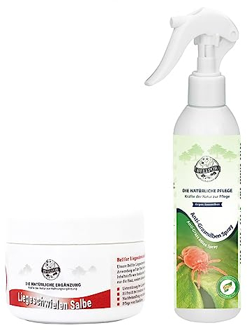 Bellfor Grass Mite Set for Dogs – Anti-Grass Mite Spray 250 ml & Lying Callous Ointment 30 ml – Protection Against Grass Mites and Skin Irritation