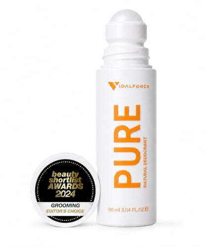PURE Déodorant Femme Naturel Sans Aluminium au Parfum Vanille – Roll-On Protection 24h sans Parabènes – Déodorant 100% Naturel Format XXL 90ml – Efficace et Agréable à Utiliser