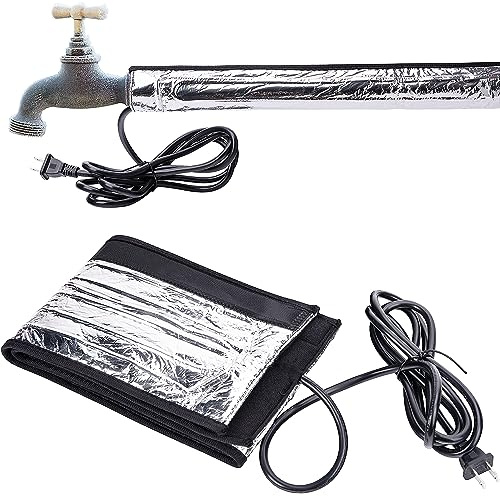 codree Coperta termica con tubo dell'acqua, 97,8 x 15,2 cm, nastro riscaldante per tubi dell'acqua, foglio di alluminio, antigelo, cavo riscaldante per tubi metallici e plastica, 110 V, massimo