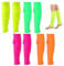 Udbrud Jambières pour Femme, 4 Paires Neon Warmers Chaussettes Guetres Guêtres Fluo Années 80 90 Accessoires de Fête de Bal Rétro pour Carnaval, Danse, aérobic