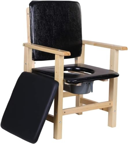 Toilettenstuhl Für Senioren, Duschstuhl Robuster Nachtstuhl Toilettenhilfen Für Senioren Stuhltoilette Mit Armlehne, Rückenlehne Und Toilette Duschzusatzstuhl Duschhocker