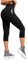 Walifrey High Waisted Capri Leggings for Women UK with Pockets ，3/4 Length Opaque Gym Leggings for Yoga Workout Black XXL