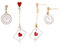 KSJEHW 4 Stück Poker Ohrringe für Frauen Vergoldet Spielkarten Muster Ohrringe Charms Herzen Pik Asse Ohrringe Mode Ohrhänger Schmuck Geschenk für Mädchen Hochzeit Geburtstag Weihnachten Muttertag