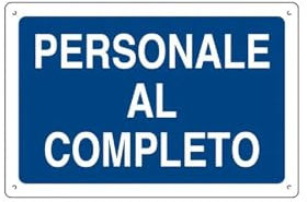 La zappa Cartel de señalización Personal al Completo fabricado en Aluminio 70x50 cm