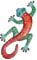 FUNOMOCYA Schmiedeeiserner Gecko-wandbehang Eidechsengarten Wandkunst Rotes Dekor Außendekorationen Gecko Inspirierende Skulptur Zum Aufhängen Gecko-ornamente Zaundekorationen Eisen