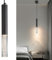 Mikeru Modern Cylindrical Ceiling Pendant Light, 3 Farbtemperatur 3000k/4500k/6500k Tri-Color Schlafzimmer Kitchen Island Pendelleuchte, LED Black Suspension Pendelleuchte (CQP, 1-Pack)