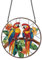 PLIGREAT gemalter Papagei auf dem AST fleckig Sonnenfänger Fenster Wandkunst Hängendes Ornament Schöne Vögel Acryl Lichtfänger Kunsthandwerk für für Garten Zuhause Hängendes Dekor