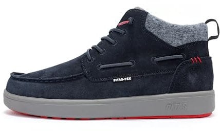 WALK IN PITAS | KENT | Botas de Hombre Casual | Botín Serraje | Bota Urbana de Caña Baja | Mocasines | Náuticos Invierno | Zapatillas Casual | Zapatos sin Cordones | Calzado Walkinpitas | Marino 43