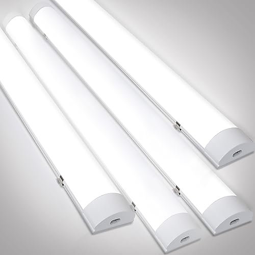 Peviasot 4 Stück LED Feuchtraumleuchte 120CM 36W 3060LM Deckenleucht IP65 Wasserfest Neutralweiß Verknüpfbar Werkstattlampe für Garage Keller Werkstatt Feuchtraum Bad Büro Hobbyraum