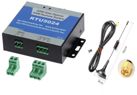 TIEOAXFT 200 Users GSM Swing Garage Sliding Gate Opener Roller Gate Opener Home Remote Access Control Good Gain Long Antenna(With adapter)