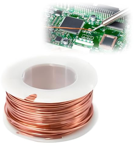 Copper Wire, Enamelled Copper Wire, 0.2 mm x 10 m Copper Wire, Natural Temperature Rating, Widely Used for Transformers, Inductors