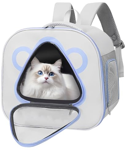 Katzenrucksack, Hunderucksack, Haustier Rucksack für Kleine Hunde Katzen, Tragetasche für Haustiere bis 10 kg, Tragbare und Faltbare, Atmungsaktive Katzentasche Hundetasche für Reisen, Spaziergänge