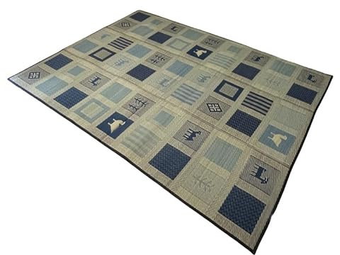 Japanese Style Tatami Mat - Natural Woven Floor Mat Traditional Straw Tatami for Meditation Yoga and Home Decor 180X240CM