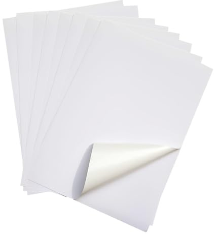 Firavggu 25 Stk A4 Bedruckbares Vinyl Aufkleber Matte Weiß Klebefolie zum Bedrucken Selbstklebende Folie Vinylfolie Inkjet Vnyl Sticker für Tintenstrahldrucker Laserdrucker