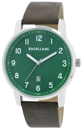 Excellanc Herren Armbanduhr aus Kunstleder, in Einer Länge von 26 cm, Klassisches Design für jeden Mann