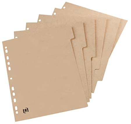Oxford Register Touareg, DIN A4, 6-teilig, aus Recycling-Kraftkarton, beige