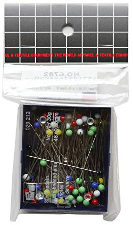 Prym - Glass Silver Assorted (0.80 x 48mm) Head Pins - 1 Unit