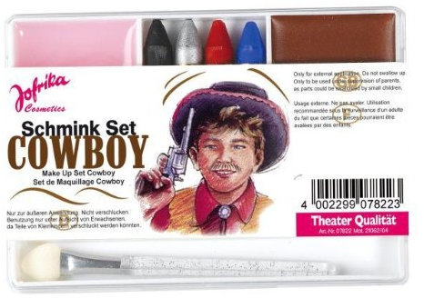 Schminkset Schminke Kinder Makeup Cowboy Set Kinderschminke Fasching Karneval Halloween