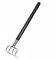 Garden Helper Heavy Duty 4 Claw Japanese Steel Hand Cultivator Tool, 19'' Long Handle, Made in JAPAN, Ergonomic Wood Handle, Manual Operation, Alloy Steel Material, Silver C-2