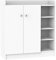 HOMCOM Armadio Scarpiera Bianca Salvaspazio e Moderna in Legno per 12 Paia di Scarpe, 4 Ripiani Aperti, 83 x 30 x 90cm, Bianca