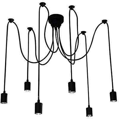 Lixada Hanging Chandelier Light, 6 Lamps, 6 Arm, E27 0.00 wattsW 110.00 voltsV