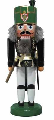 Rudolphs Schatzkiste Nussknacker Bergwardein klein Höhe 35,5cm NEU Weihnachten Seiffen Nutcracker Nüsse Erzgebirge Winter Dekoration Holzkunst Holz Weihnachtsmann Christmas Walnuss