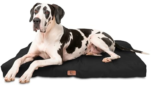 PET VIOLET Hundekissen große Hunde 110x90 cm - Wasserabweisend, Robustes Oxford 600D Material, Wendbar, XXL Hundebett 10 cm Höhe, Wendekissen Outdoor geeignet - Schwarz