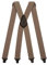 Olata Heavy Duty Hosenträger X-Form mit überkreuzten Trägern/Flughafenfreundliche Herren Hosenträger mit Plastik-Clips – 4cm. Grau