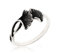 Sovats Damen Twist Ginkgo Blatt-Ring 925 Sterlingsilber, Größe 50