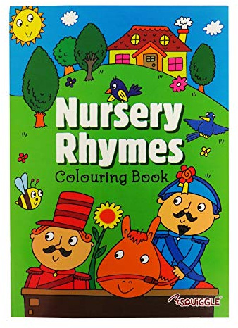 Martello Squiggle - A4 Nursery Rhymes Childrens Colouring Book - 40 Pages to Colour
