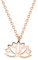 Happiness Boutique Damen Lotus Kette | Filigrane Kette mit Lotusblume Anhänger Edelstahlschmuck in Roségold – Gold, Silber