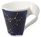 Villeroy & Boch 10-1616-5821 NewWave Stars Asa Elegante Taza con Motivo de Sagitario, Porcelana, Apta para lavavajillas, Blanco/Azul, 300 ml