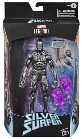 Marvel Legends Hasbro Series Avengers 15-cm Collectible Action Figure Toy Silver Surfer with 6 Accessories