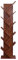 Rebecca Mobili Libreria ad Albero Scaffale 10 Ripiani Legno Marrone Noce Stile Contemporaneo Ufficio Salotto - Misure: 160 x 44,5 x 22 (HxLxP) - Art. RE6404